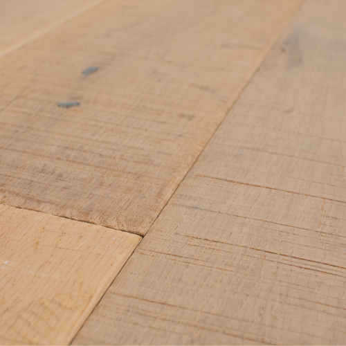Rustic white bleach oak flooring sample showing light, airy finish with natural character marks