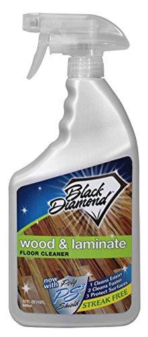 Black Diamond Wood & Laminate Floor Cleaner, For Hardwood, Real, Natural & Engineered Flooring, Biodegradable Safe for Cleaning All Floors, 32 Oz