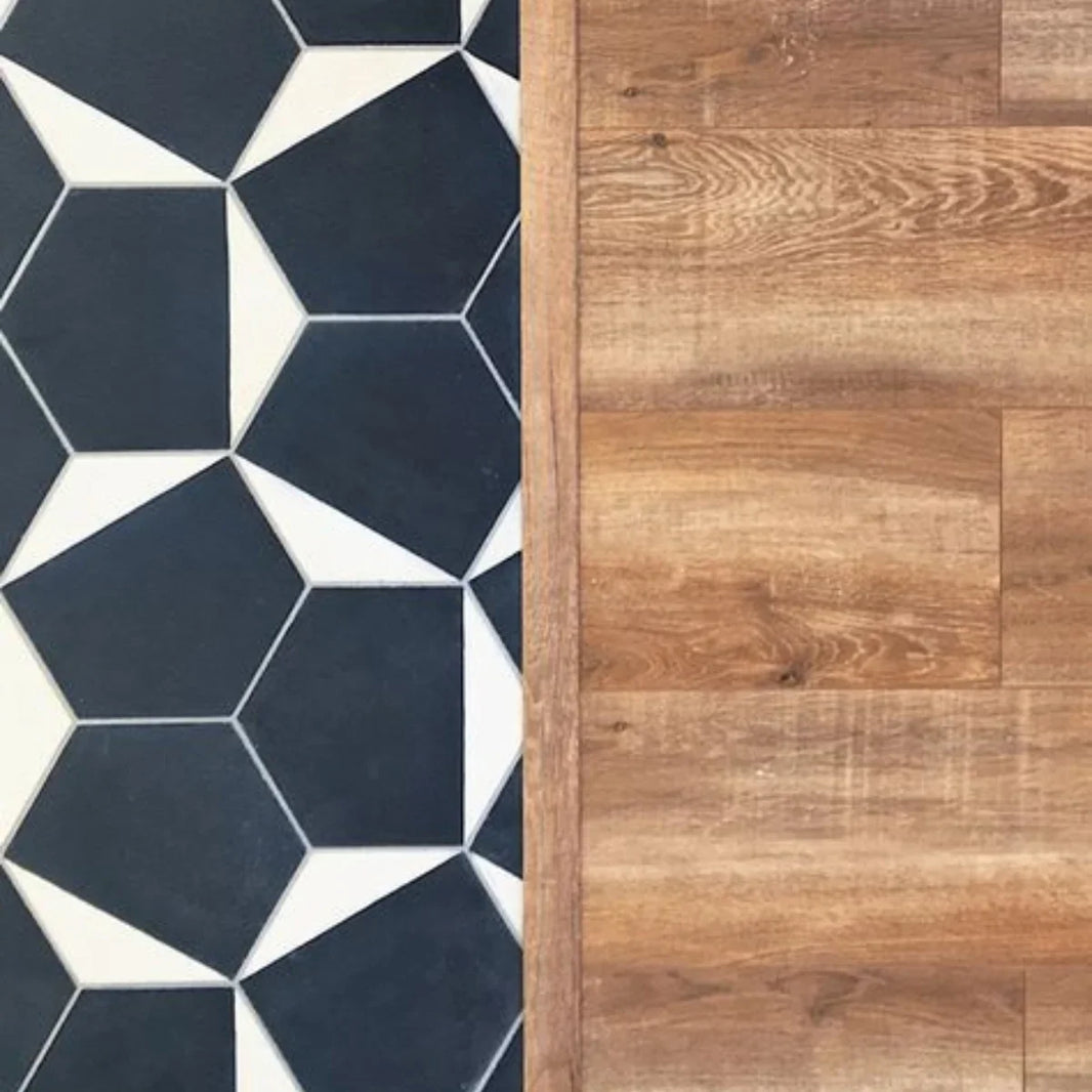 t molding from hardwood to tile
