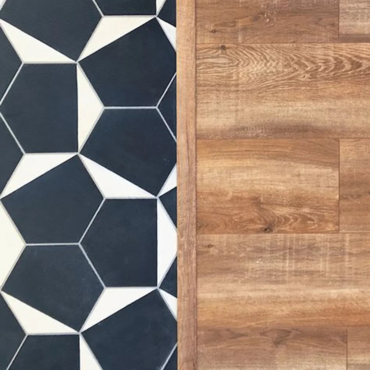 t molding from hardwood to tile