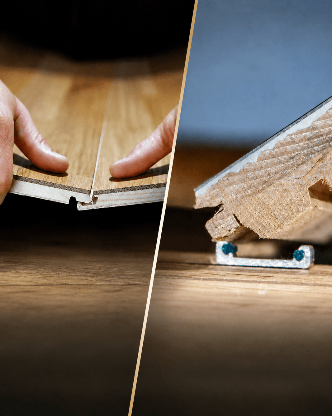 Click lock flooring vs. clip flooring