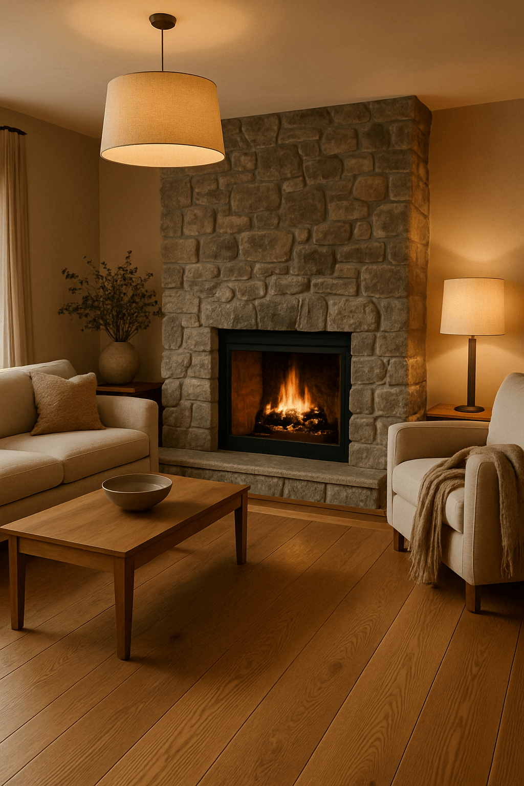 hardwood transition to fireplace hearth