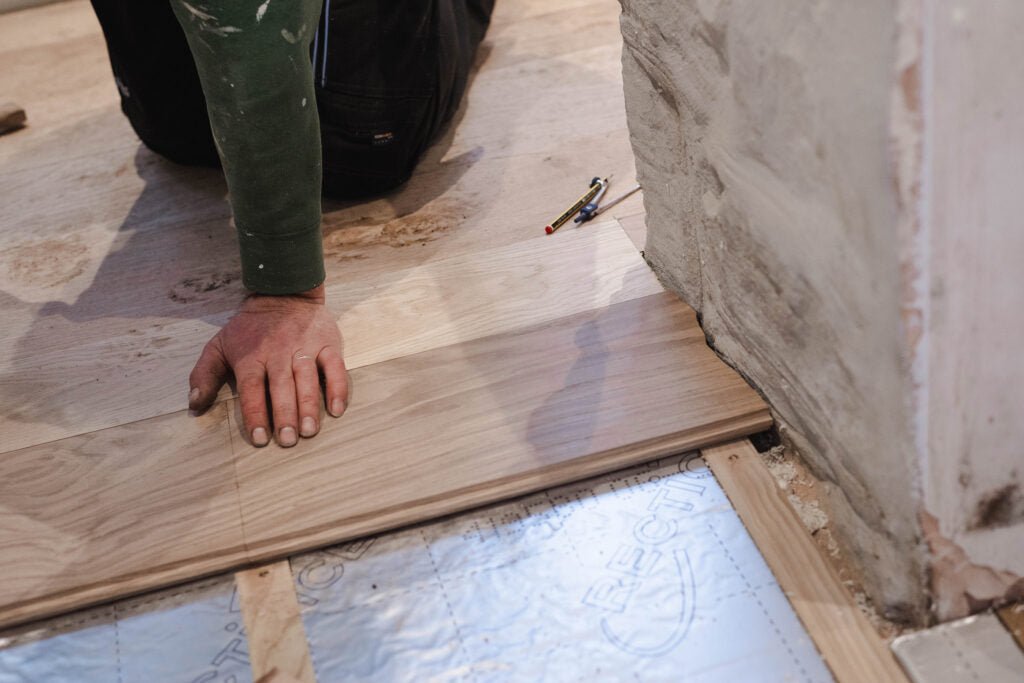 installing hardwood over concrete
