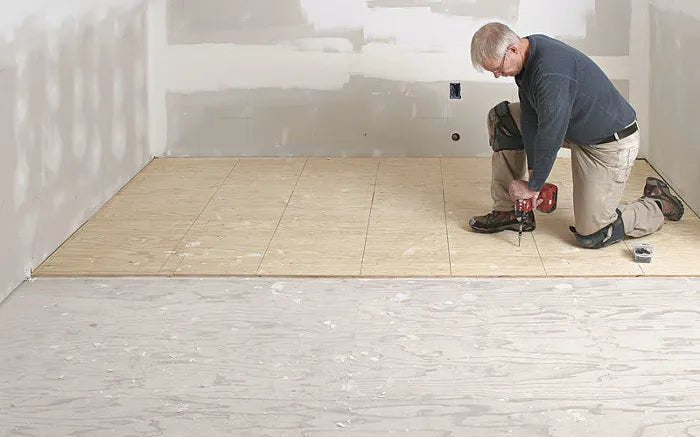 preparing hardwood subfloor