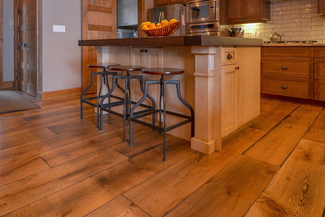 Natural white oak hardwood flooring planks - save money on hardwood floors