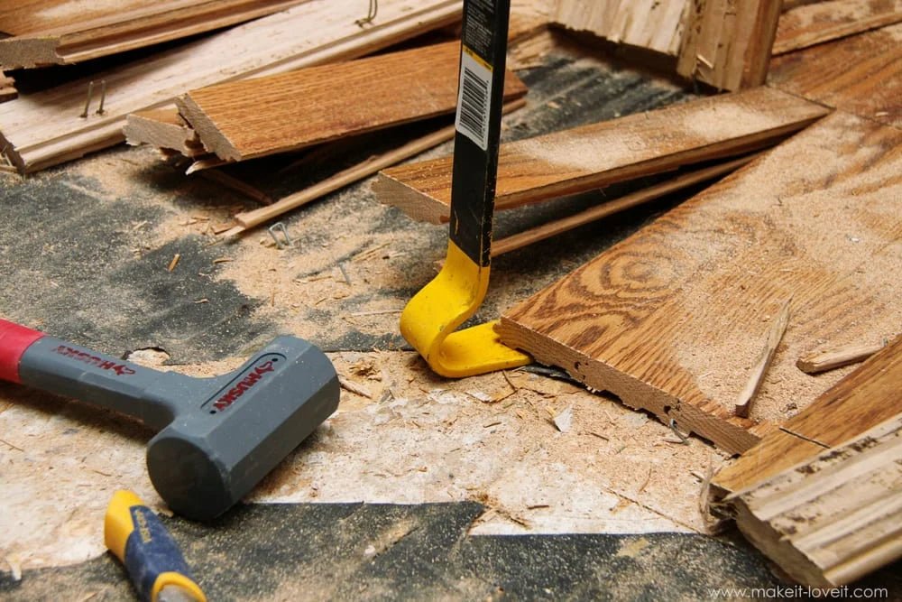install hardwood floor without demolition