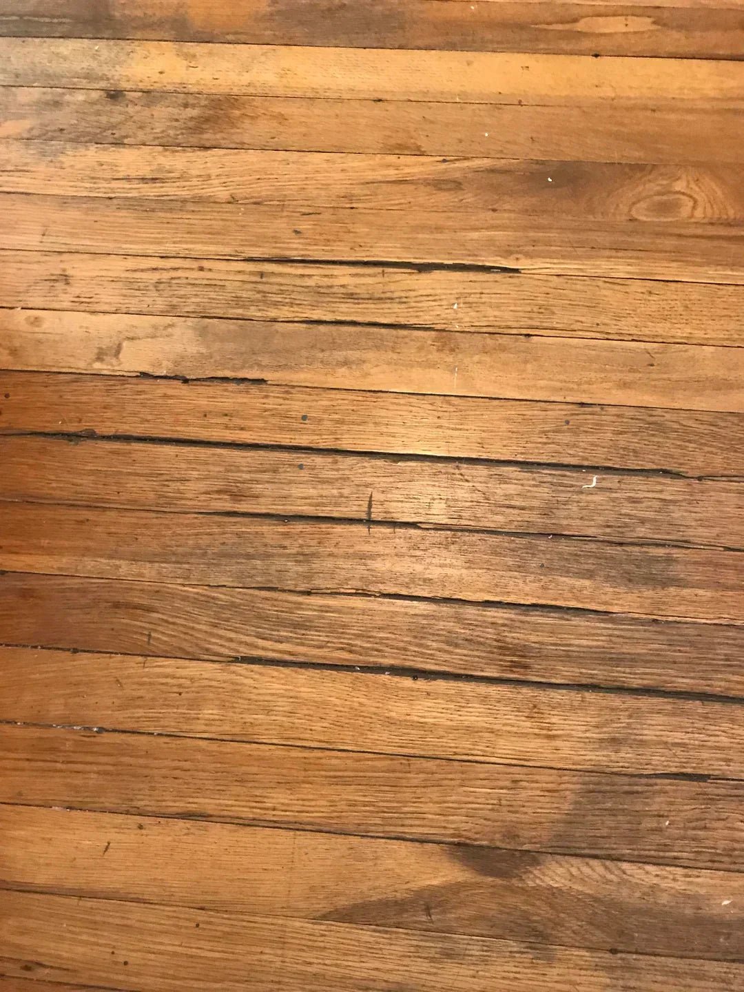 Cupped and warped hardwood from moisture