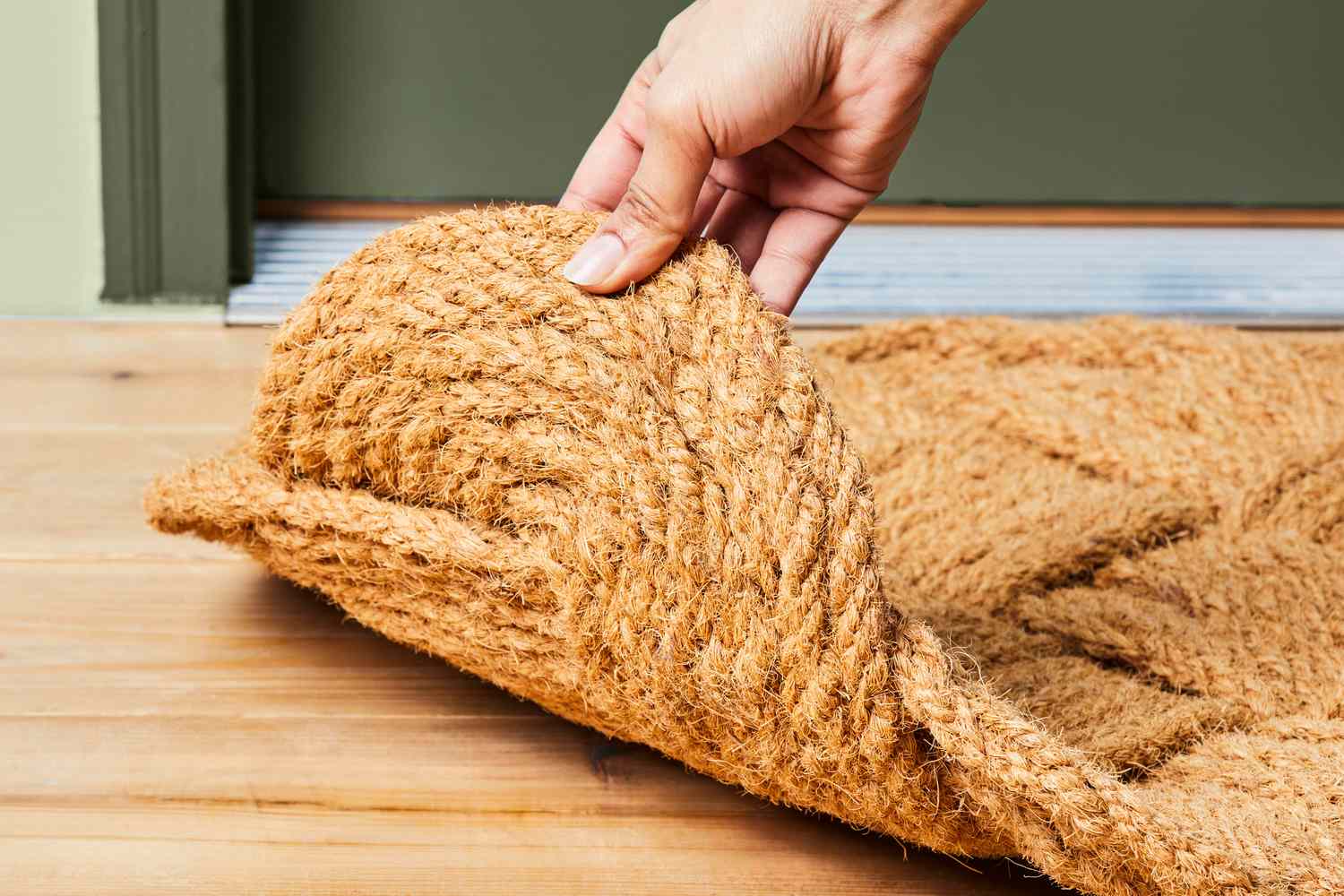 Doormat on Hardwood Floor