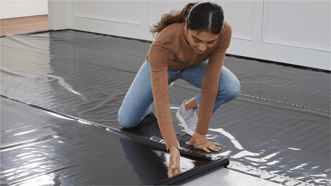 preparing underlayment under hardwood flooring