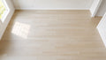 Unfinished Easiklip solid white oak hardwood flooring installed in a bright room with natural daylight