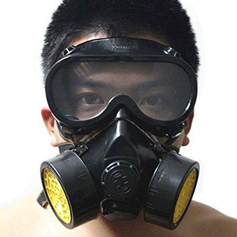 Vktech Industrial Gas Chemical Anti-Dust Respirator Mask Goggles Set (Style A)