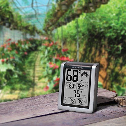 AcuRite Silver Thermometer with Humidity in the Thermometer Clocks  department at