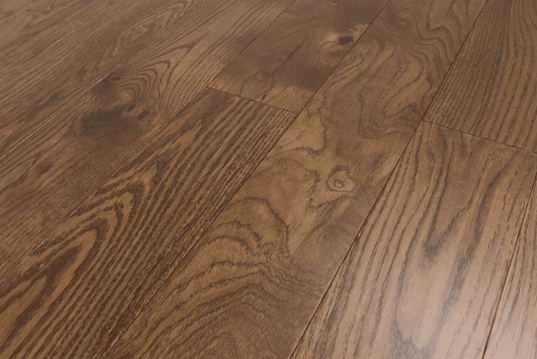 Gunstock  / 5" / White Oak / Solid Hardwood - Easiklip Floors — angle 8