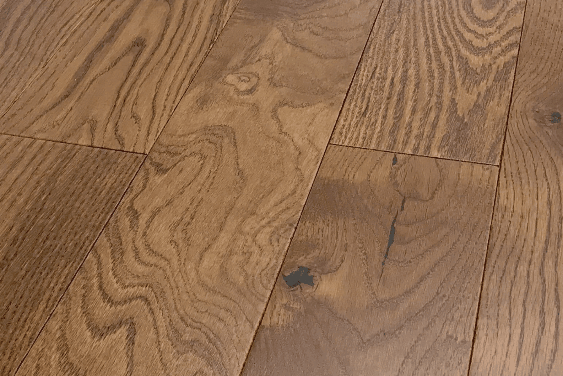 Gunstock  / 5" / White Oak / Solid Hardwood - Easiklip Floors — angle 9