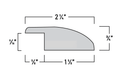 Overlap Reducer Molding - 3/4" in. Thick x 2 1/4" in. Wide x 96" in. Length - Easikl — overlap reducer molding — profile view