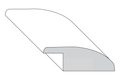 Overlap Reducer Molding - 3/4" in. Thick x 2 1/4" in. Wide x 96" in. Length - Easiklip — overlap reducer molding — front view