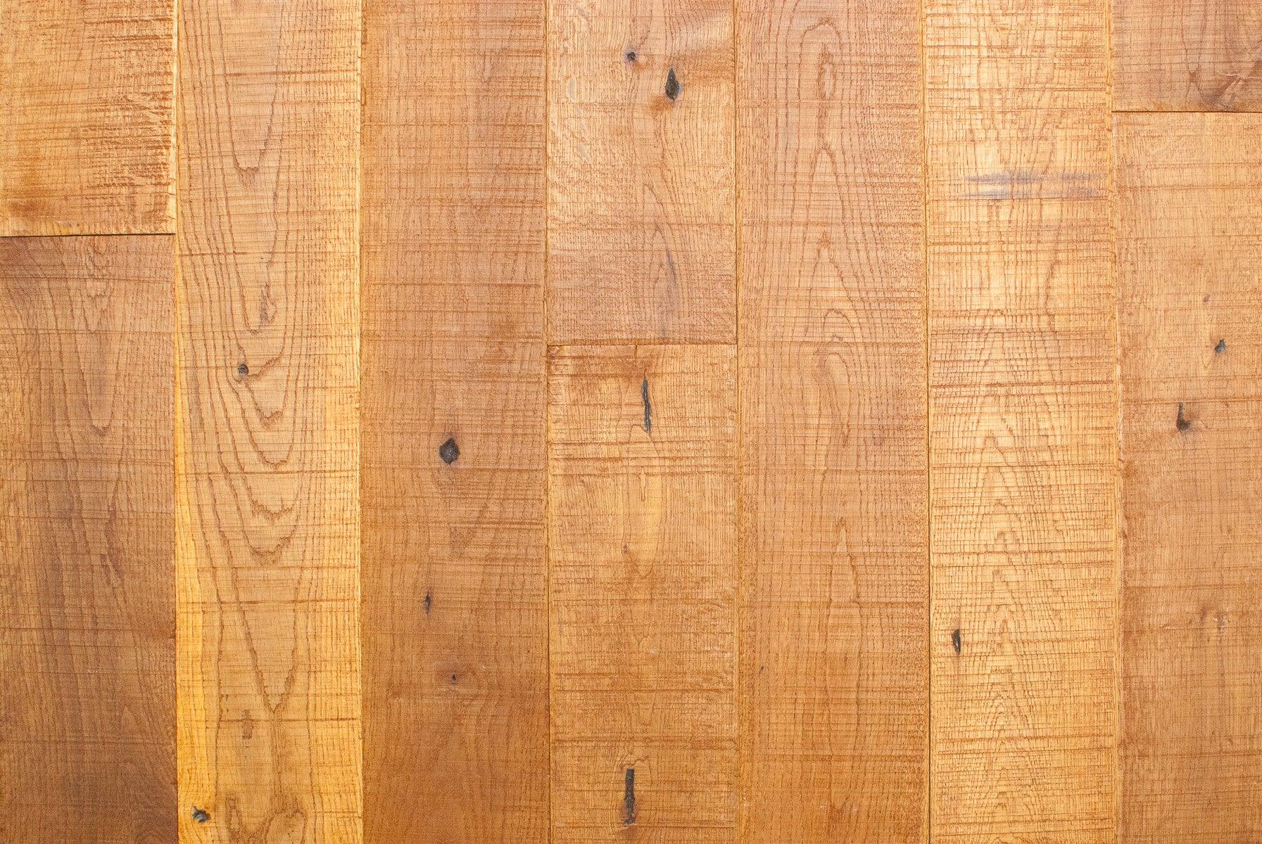 RUSTIC Country Stain - Solid White Oak Floating Hardwood Floor, Easyclip easy clip - Eas — plank edge and thickness detail v1