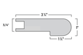 Stair Nose Molding - 3/4" in. Thick x 3 1/4" in. Wide x 96 in. Length - Easiklip Floors — angle 2