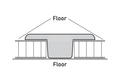 T-Moulding - 9/16" in. Thick x 2 in. Wide x 96 in. Length - Easiklip Floors — T-molding — top view