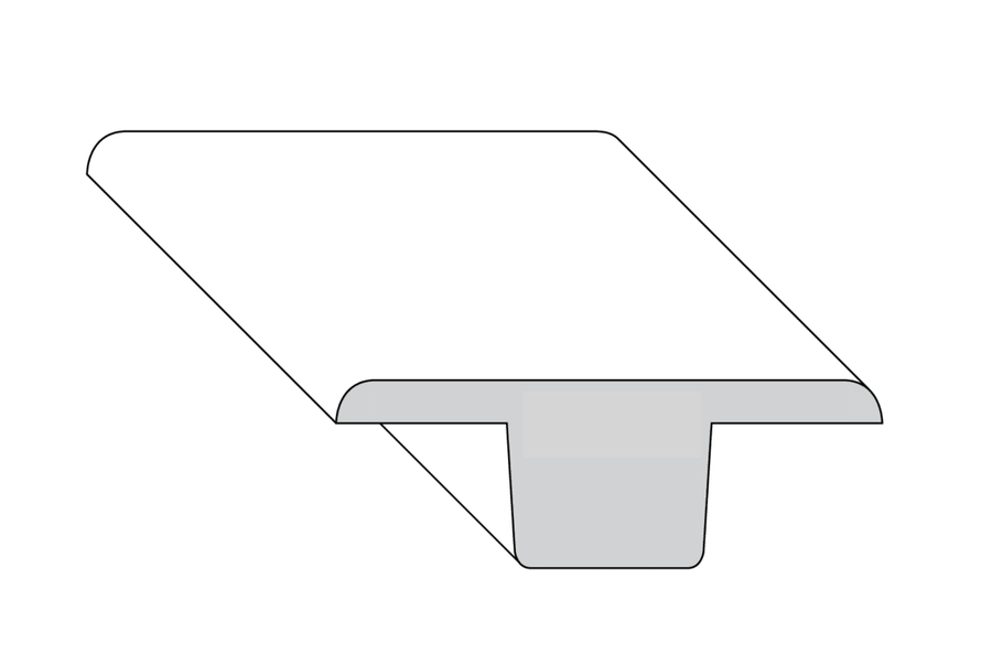 T-Moulding - 9/16" in. Thick x 2 in. Wide x 96 in. Length - Easiklip Floors — T-molding — front view